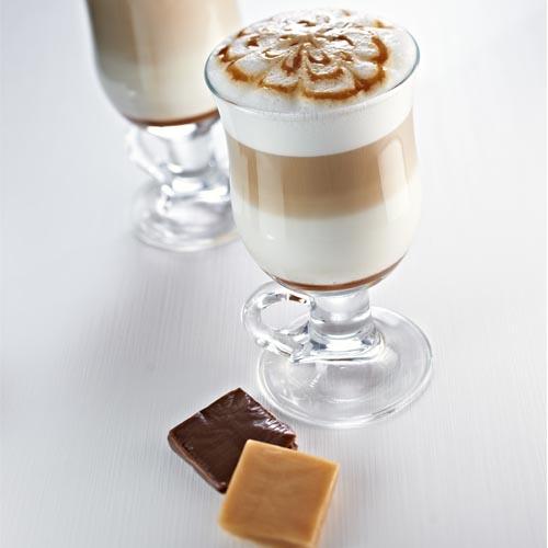 lifestyle photo of cup of coffee using the routin 1883 caramel syrup