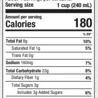 pacific barista oatmilk nutrition information