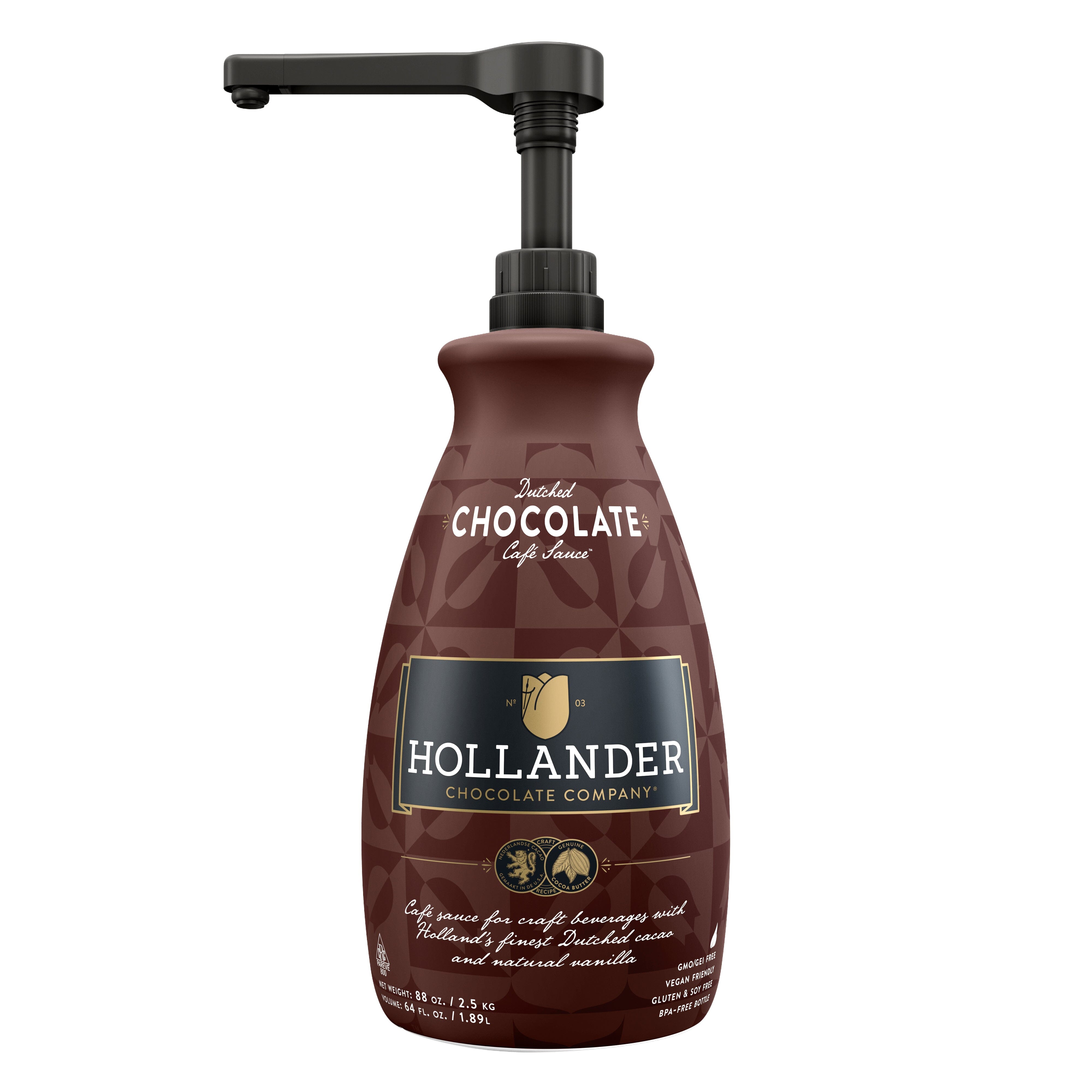 hollander chocolate sweet ground dutched chocolate sauce pump
