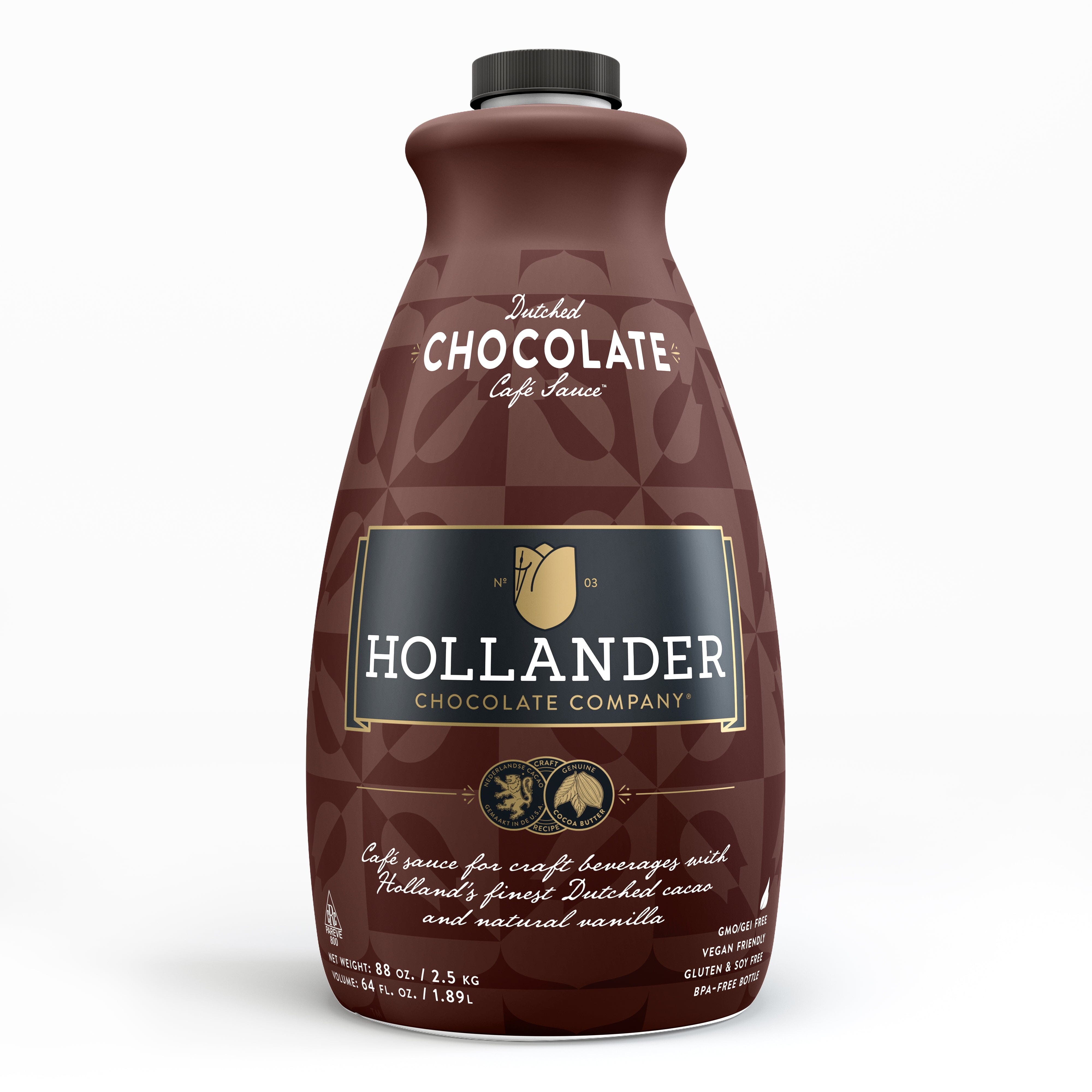 hollander chocolate sweet ground dutched 88 oz bottle
