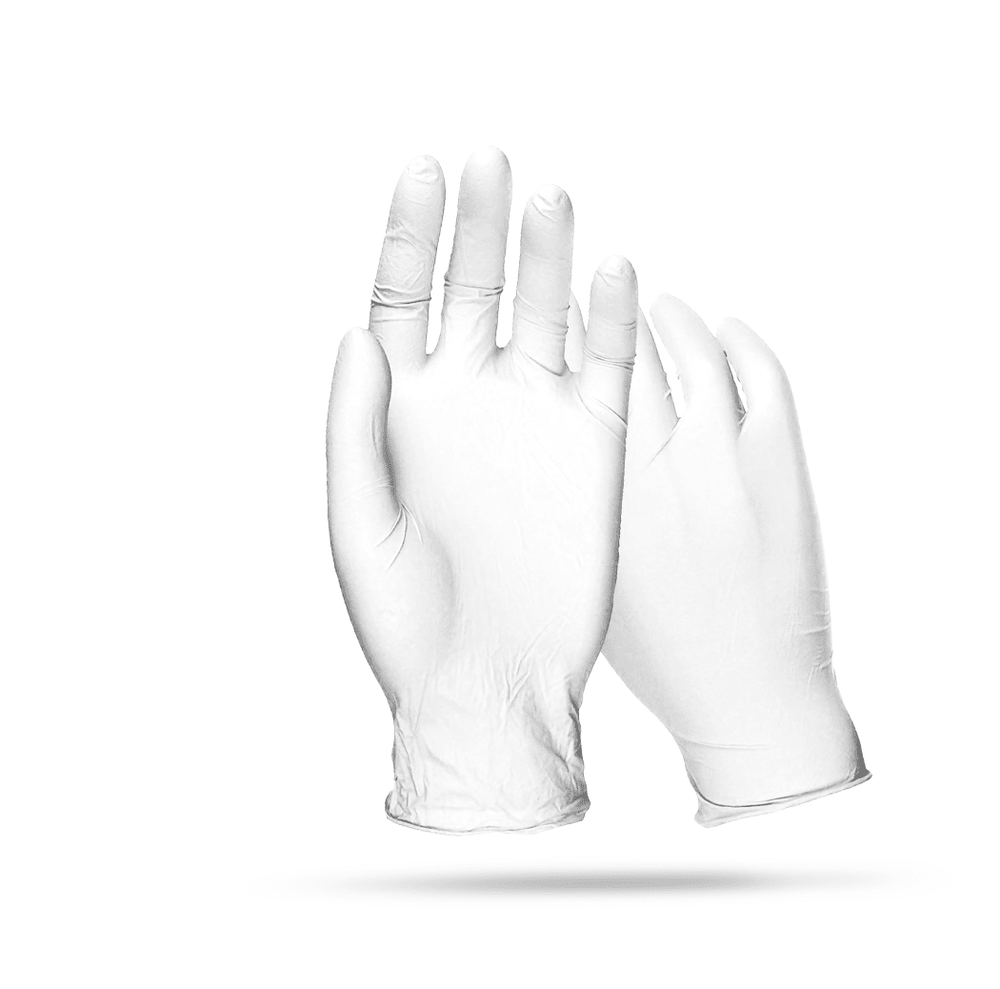 Noble White Latex 4.5mm Powder Free Gloves - Medium - 100ct
