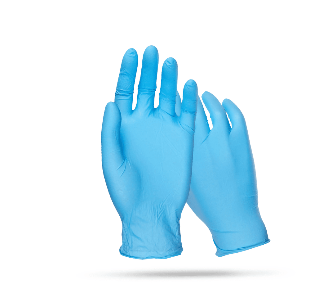Hospeco Nitrile Blue Powder Free Gloves - Medium - 100ct
