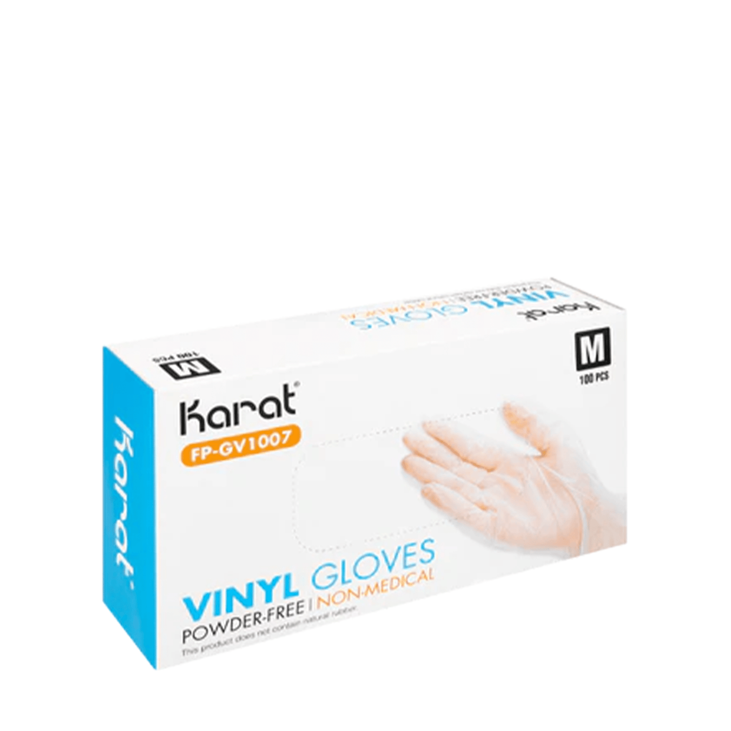 Karat Clear Vinyl Powder-Free Gloves - Medium - 1000ct