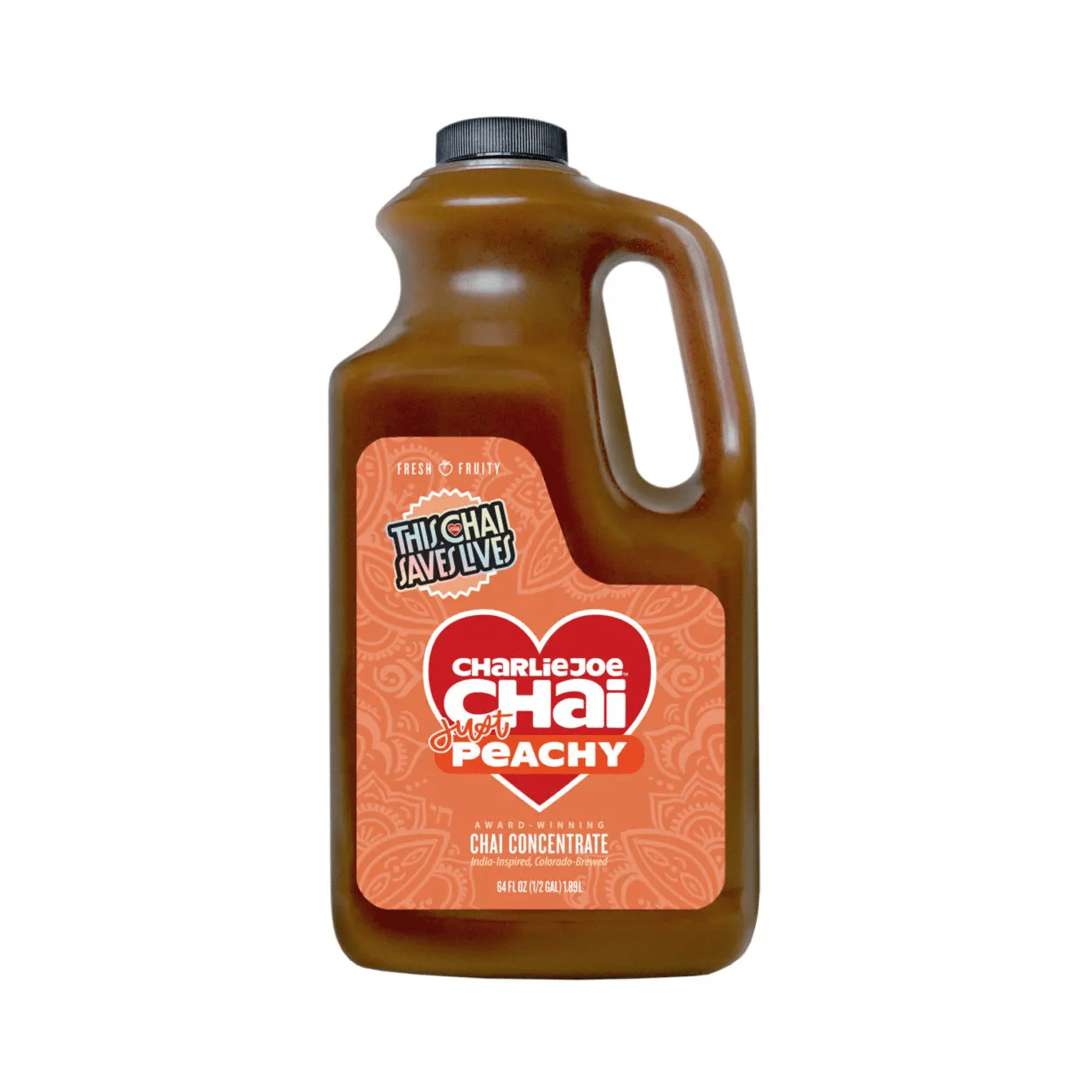 CharlieJoe Chai - 1:1 Just Peachy Chai Concentrate 64oz Bottle