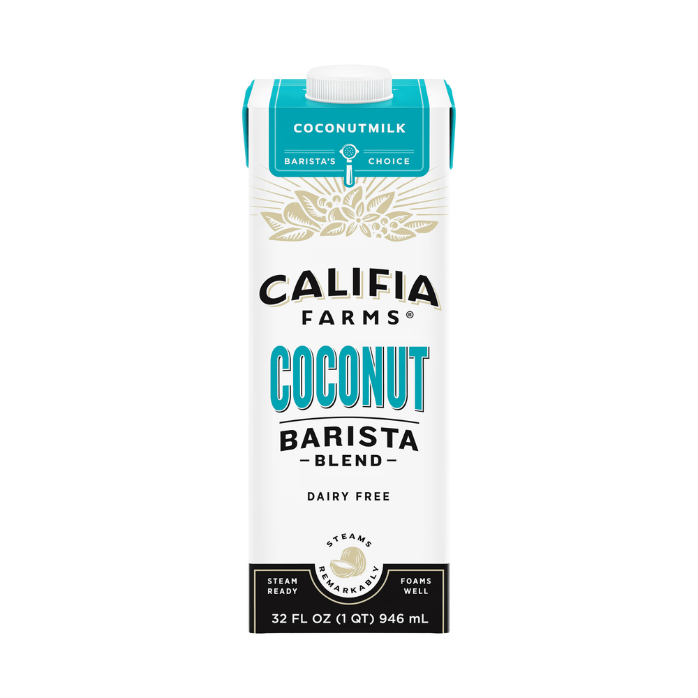 Califia Farms Barista Coconut Milk - 2 Cases of 12, 32oz Cartons (24 Cartons)