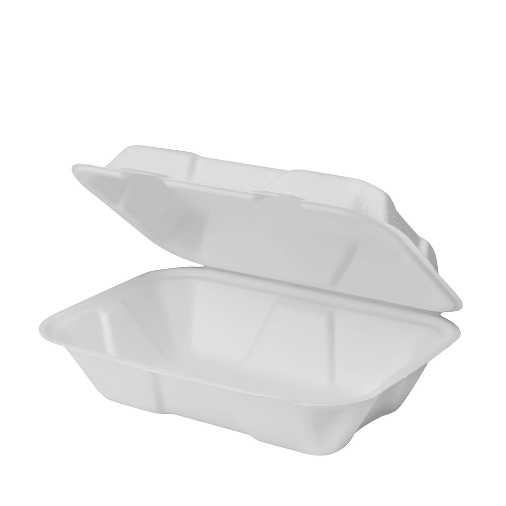 Karat Compostable Bagasse Hinged Container, 9