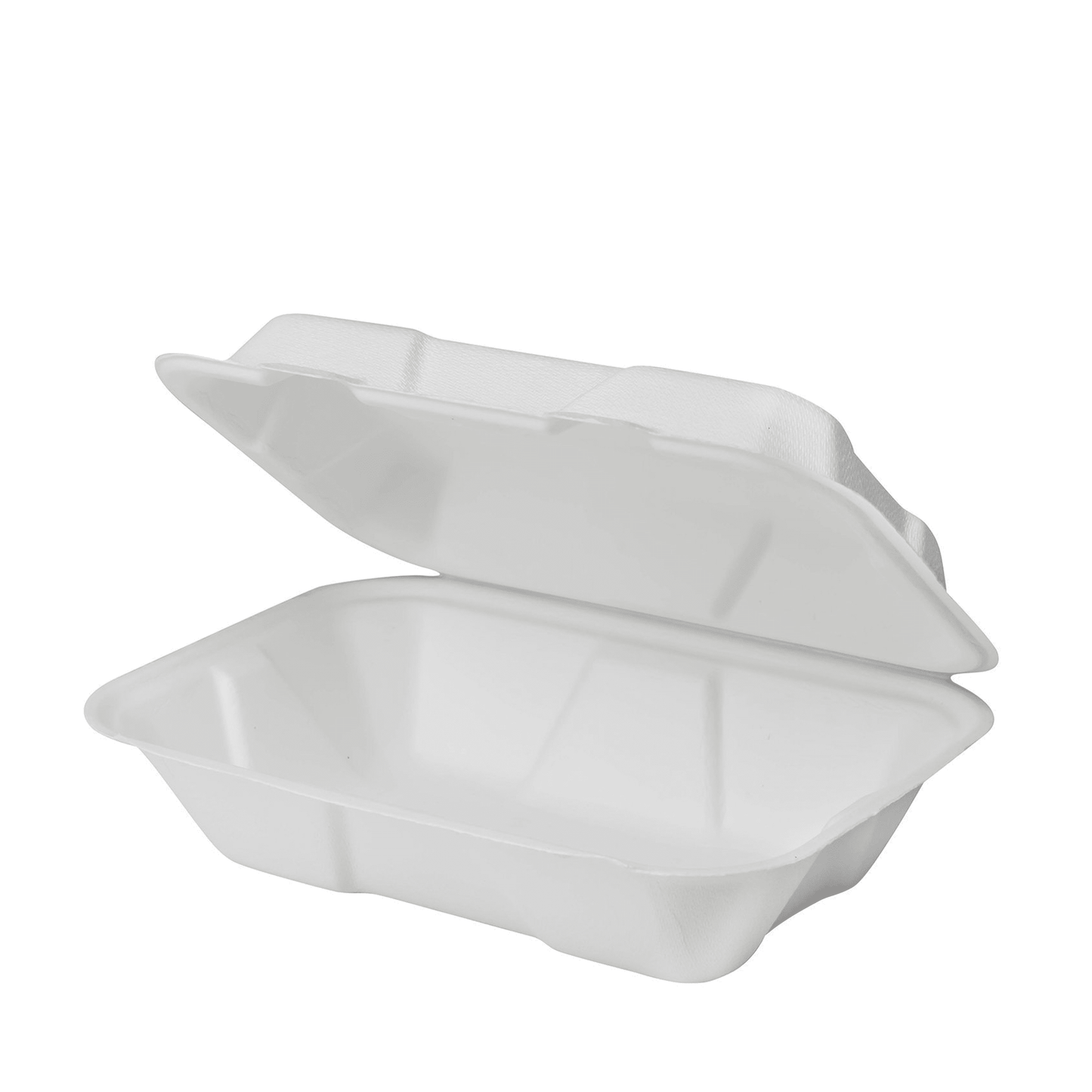 Karat Compostable Bagasse Hinged Container, 9" x 6" 200ct