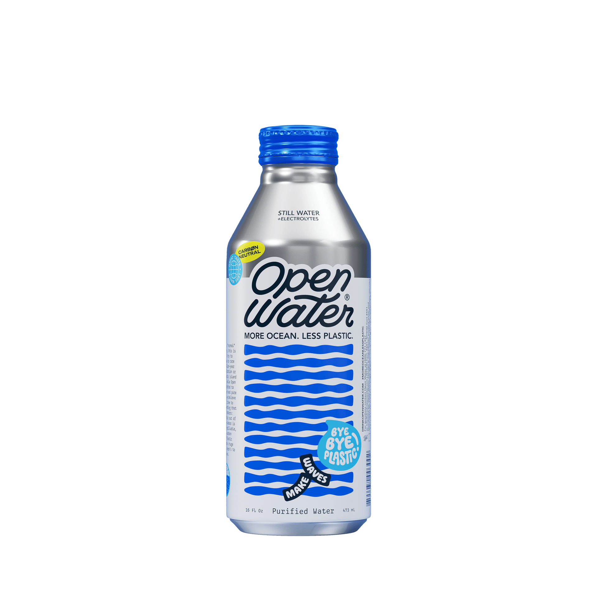 Open Water Still Water W/ Electrolytes 16oz Aluminum Bottle