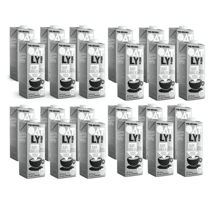 oatly barista edition, 2 cases of 12, 32oz cartons, 24 cartons total