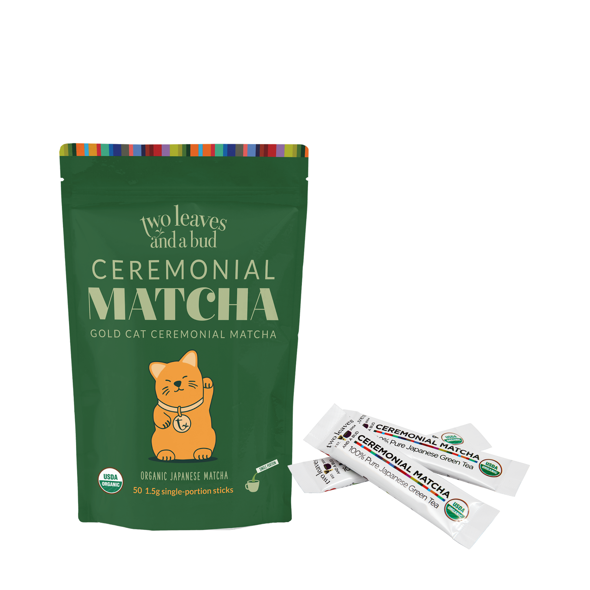 Two Leaves and a Bud Ceremonial Matcha Single-Serve Sticks