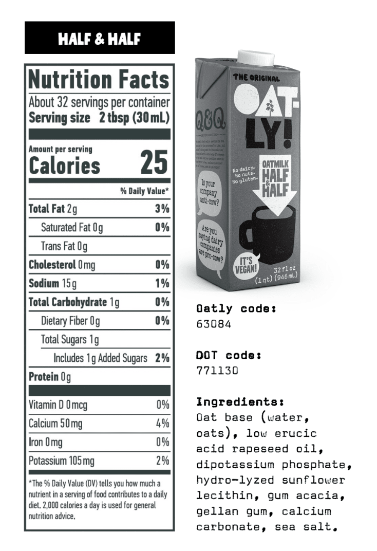 Oatly Original Oat Milk (32 fl. oz., 12/Case)