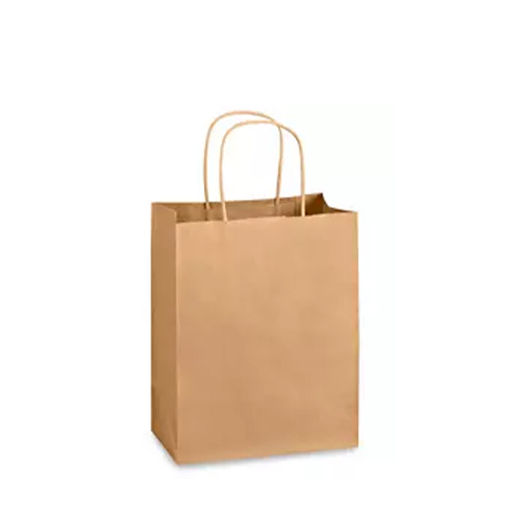 Karat Kraft Shopping Bag with Twisted Handles, 8.1