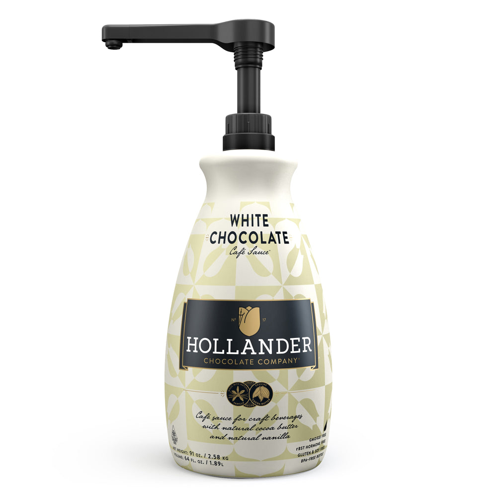 
                  
                    hollander white chocolate sauce ground, front view with pump
                  
                