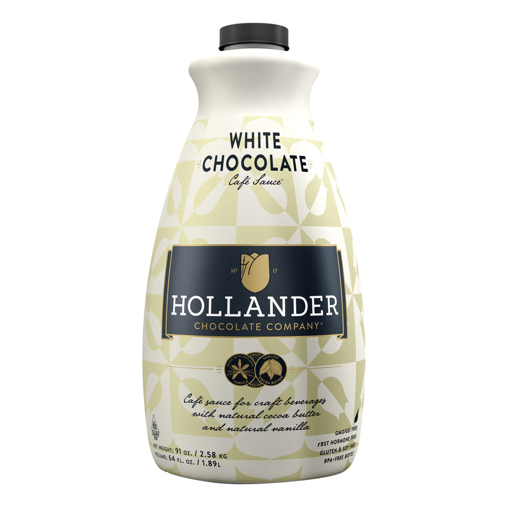 
                  
                     hollander white chocolate sauce ground, front view with no pump
                  
                