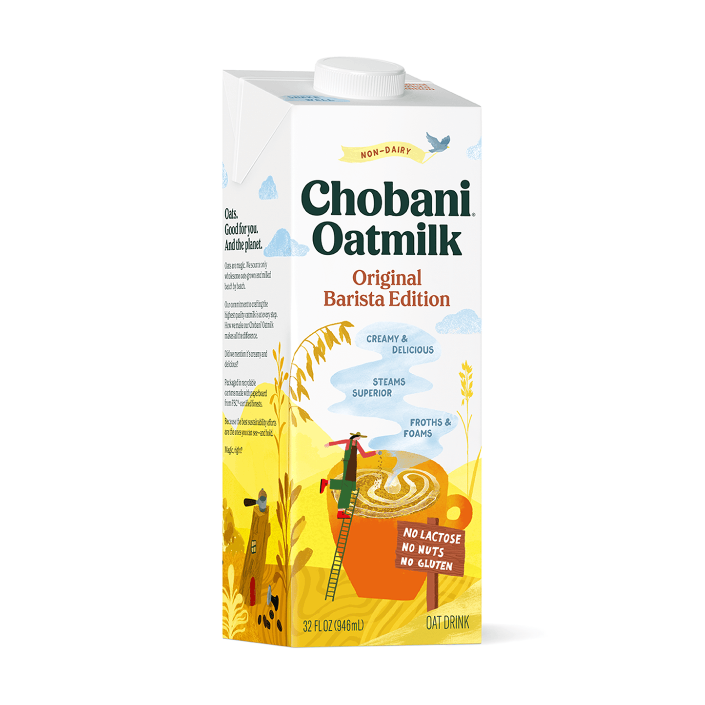 
                  
                    chobani oatmilk plain barista edition right side profile
                  
                