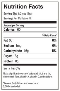 Rishi Organic Turmeric Ginger Chai Nutrition label