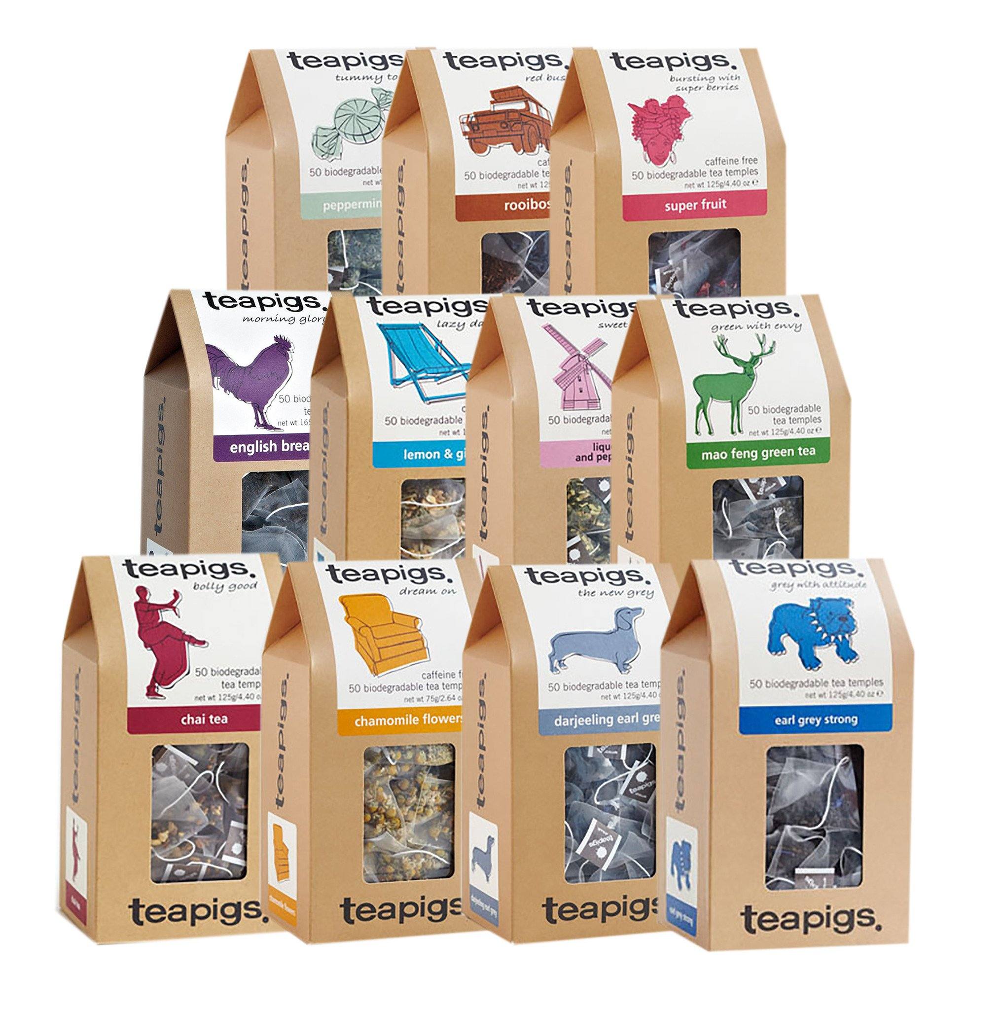 TeaPigs Mixed Case of 6 - 50ct Boxes